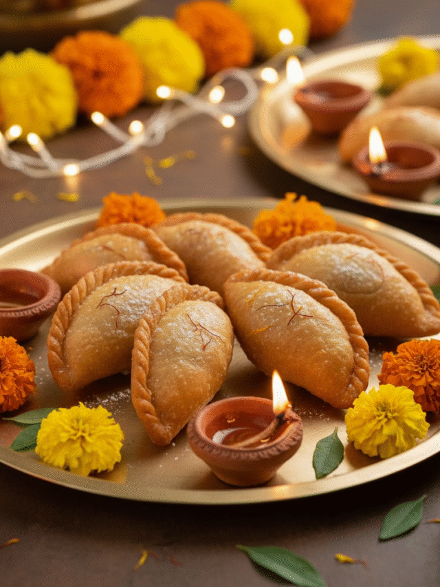 Diwali karanji making image