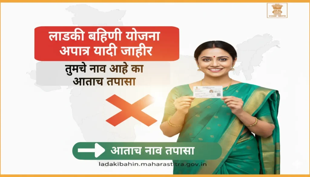लाडकी बहीण योजना 2025 अपात्र यादी जाहीर – तुमचे नाव आहे का ते ऑनलाइन तपासा लाडकी बहीण योजना