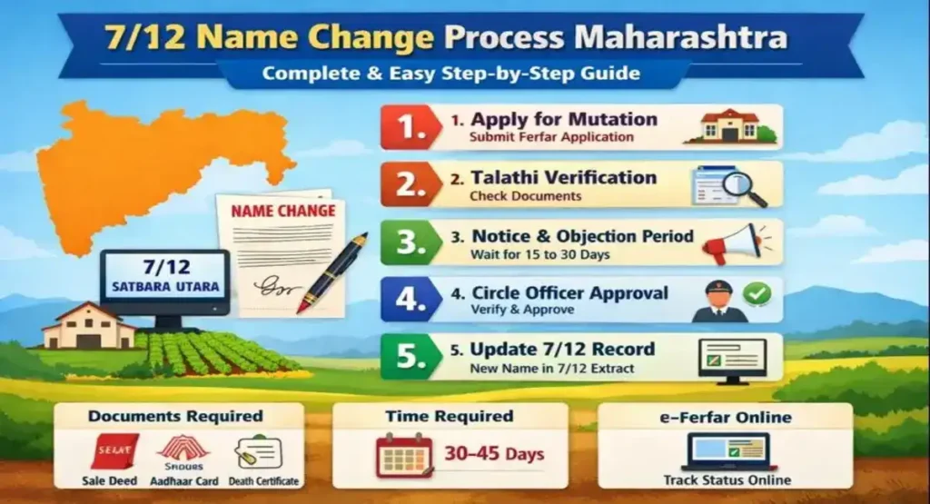 7/12 Name Change Process Maharashtra – Step by Step Guide