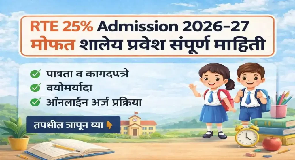 RTE 25% मोफत प्रवेश 2026–27