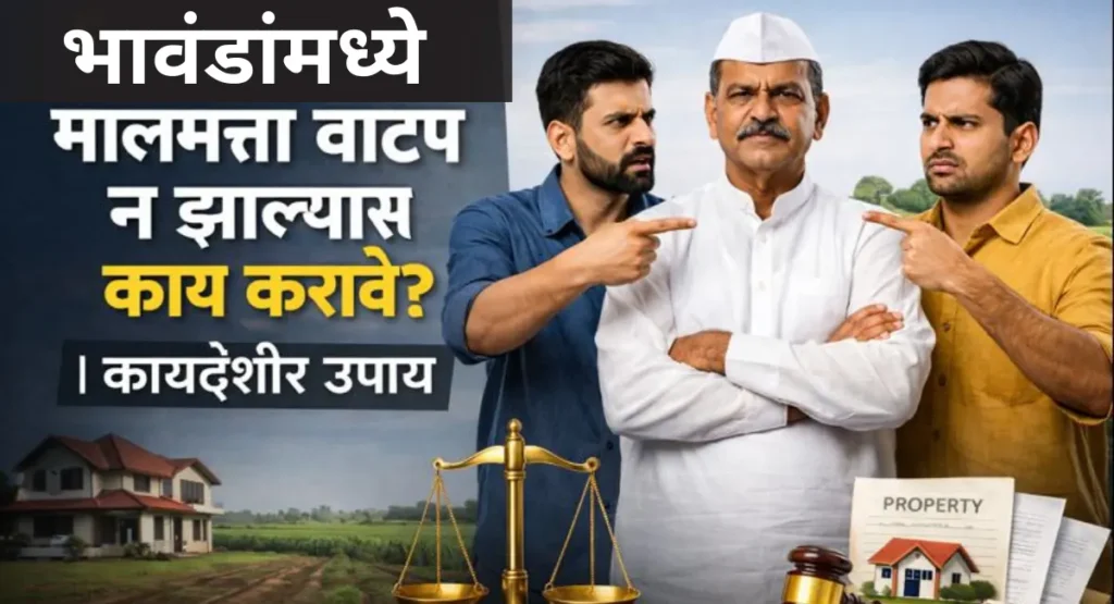 भावंडांमध्ये मालमत्ता वाटप न झाल्यास काय करावे? | Property Dispute Solution in Marathi
