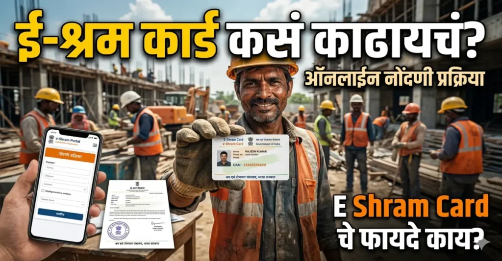 E Shram Card ऑनलाईन कसे काढायचे व फायदे माहिती