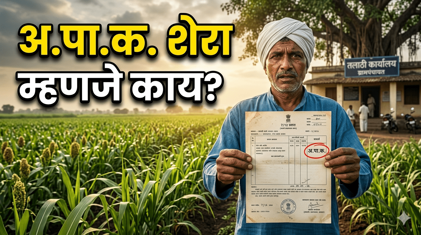अ.पा.क. शेरा म्हणजे काय? 7/12 उताऱ्यातील अ.पा.क नोंद कशी हटवावी – संपूर्ण माहिती